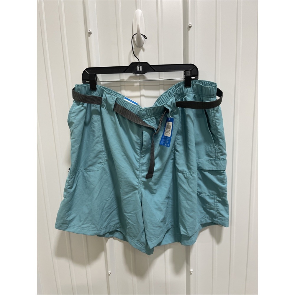 Columbia Sandy River 6in Cargo Short Women's Blue Size 3X Flat Front Comfort